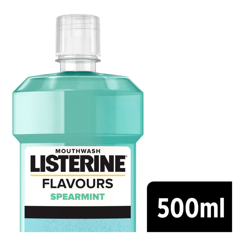 Listerine spearmint mouthwash 500ml, UK version