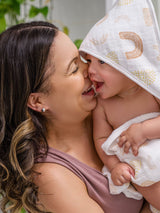 Next Aden + Anais Cream 100% Cotton Muslin Backed Hooded Towel Set- Buy online at McGrocer