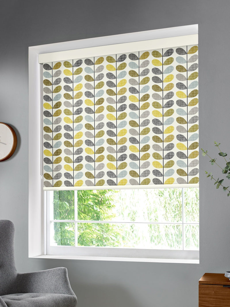 Orla Kiely Green Scribble Stem roller blind, UK version