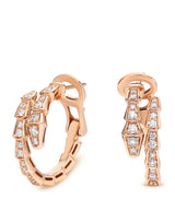Harrods Bvlgari Rose Gold and Diamond Serpenti Viper Earrings- Buy online at McGrocer