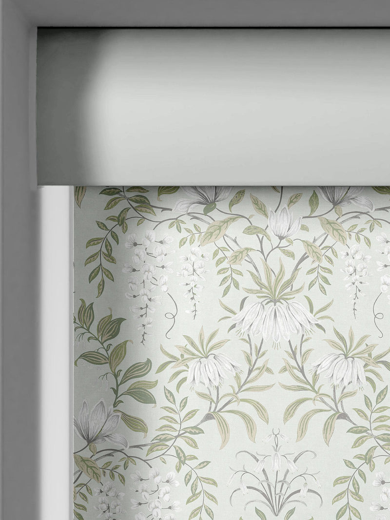 Laura Ashley Parterre sage green roller blind - British product