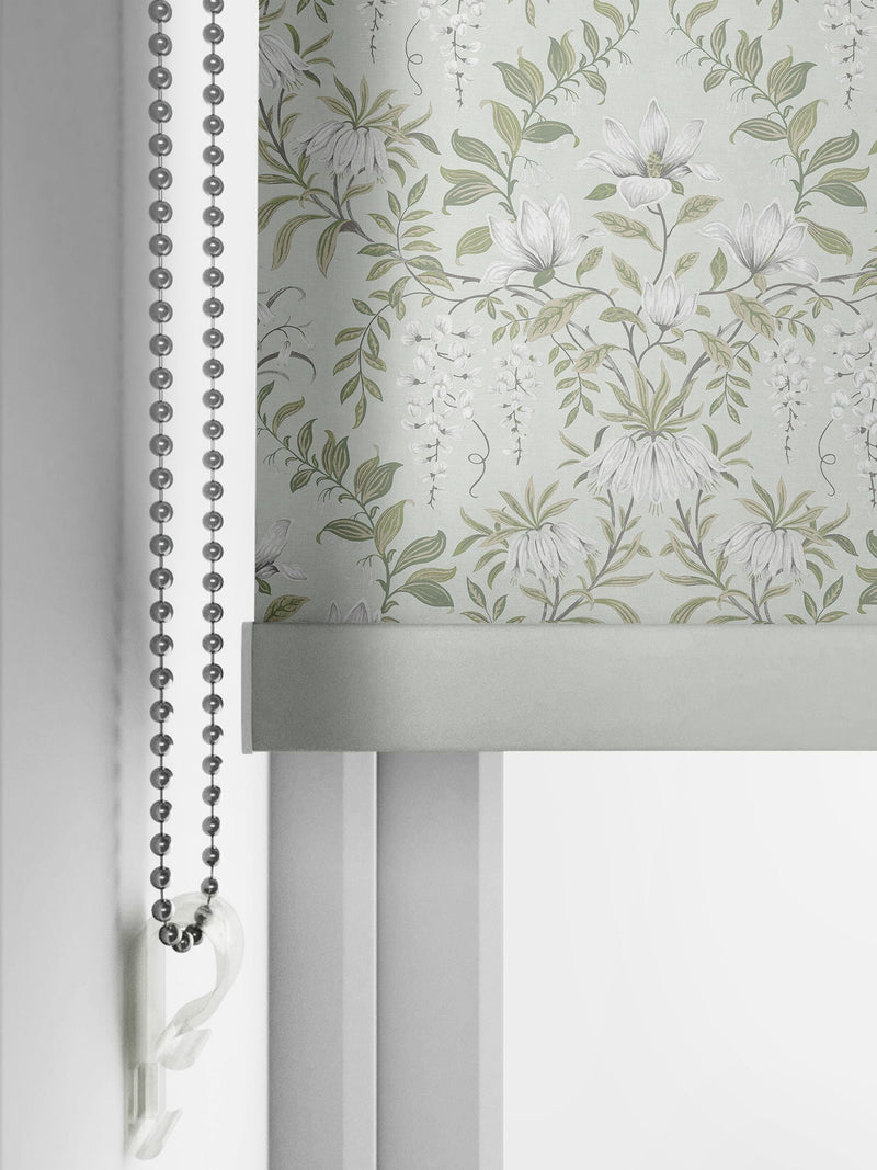 Laura Ashley Parterre sage green roller blind - British product