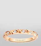 Chaumet Torsade wedding band rose gold diamond - British product
