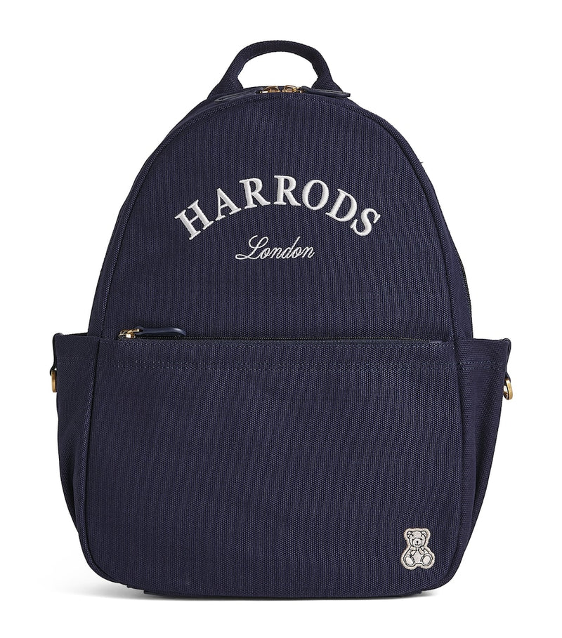 Harrods cotton embroidered emblem backpack - UK version