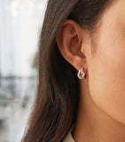 Boodles Knot diamond earrings in rose and white gold (British brand)
