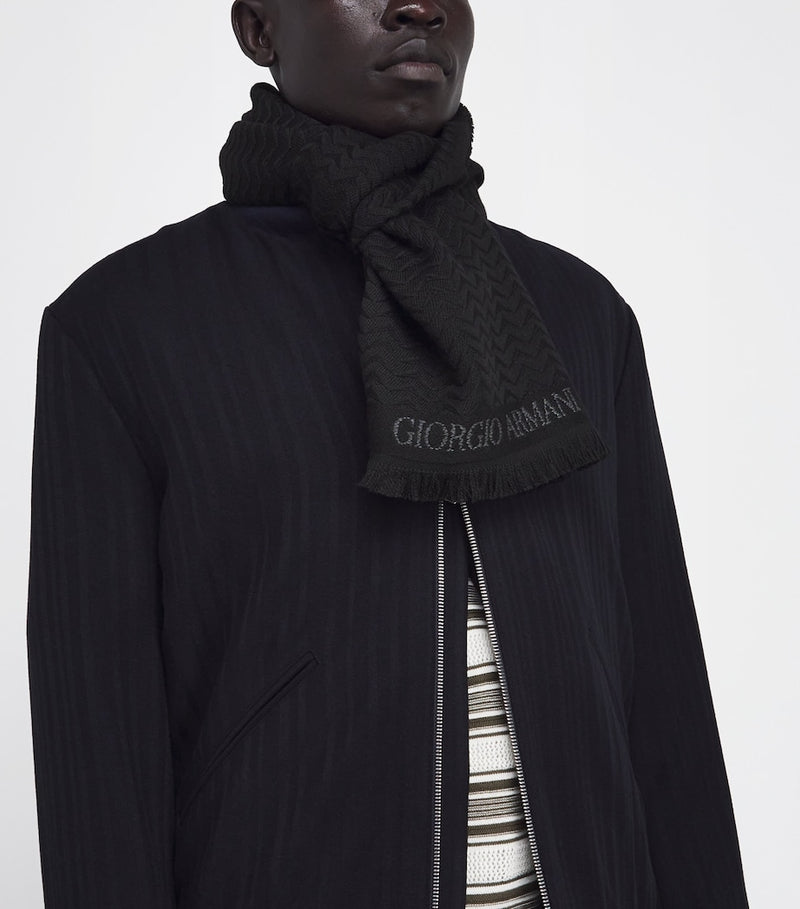 Giorgio Armani wool geometric print scarf 180cm x 40cm (British brand)