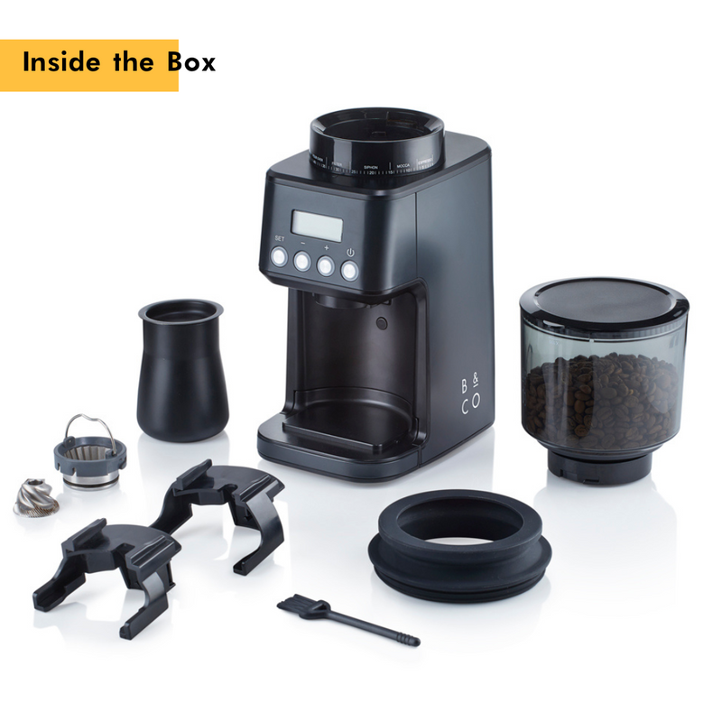 All Grind Plus electric coffee grinder with 50 settings - British product