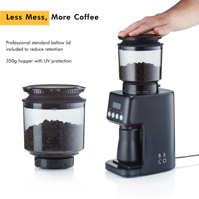 All Grind Plus electric coffee grinder with 50 settings - British product