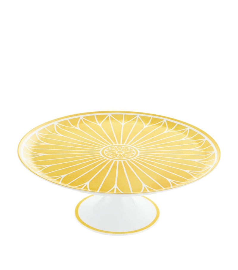 Christofle Malmaison Riviera porcelain cake stand 32cm, UK version