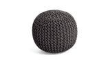 Argos Kaikoo Dottie Cotton Knitted Pod Pouffe - Charcoal- Buy online at McGrocer