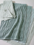 Sage green terry tea towels set of five (British brand)
