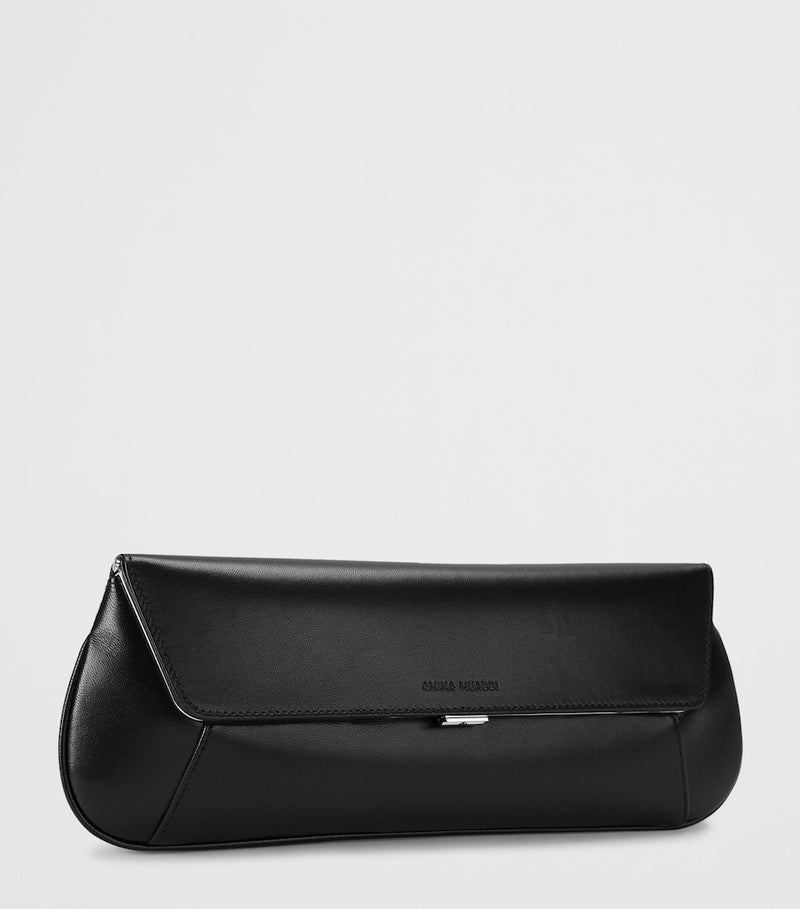 Amina Muaddi Leather Ami clutch bag - British product
