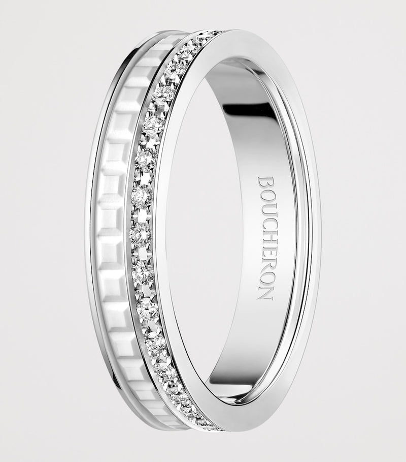 Boucheron Quatre White Edition wedding band (British brand)