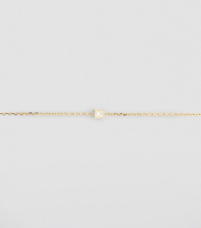 Redline yellow gold diamond Princesse bracelet - British product