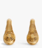 Alaïa gold-tone spiral hoop earrings (British brand)
