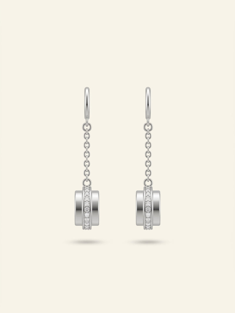 Vivienne Westwood petite orb platinum-plated brass earrings, imported from the UK
