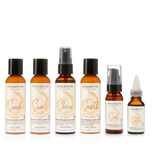Afrocenchix hair travel set mini bottles - British product