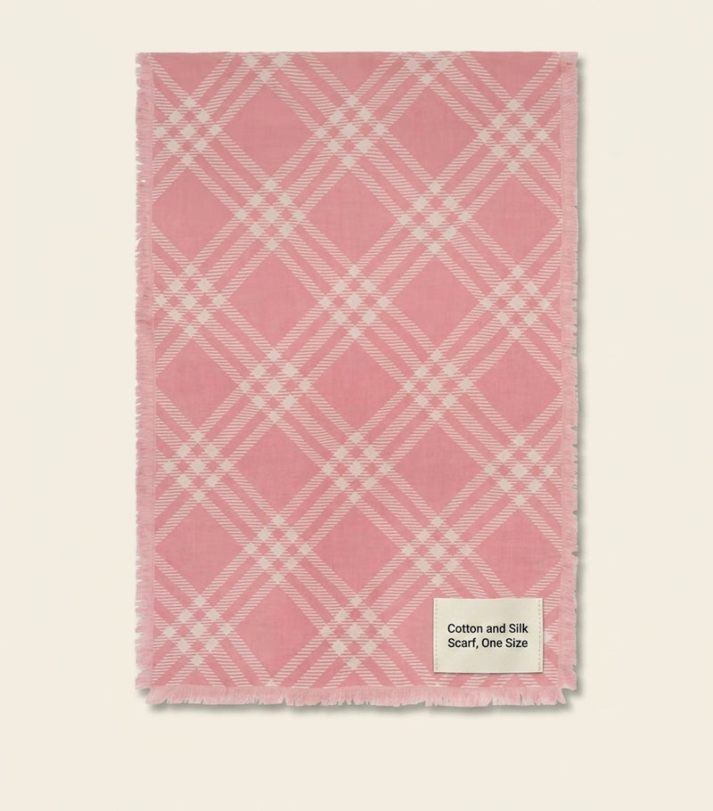 Burberry wool-silk check scarf - British product
