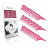 Vellen weave tail comb pink pack of 3 (British brand)