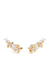 Harrods Yeprem Yellow Gold Diamond Butterfly Climber Earrings- Buy online at McGrocer