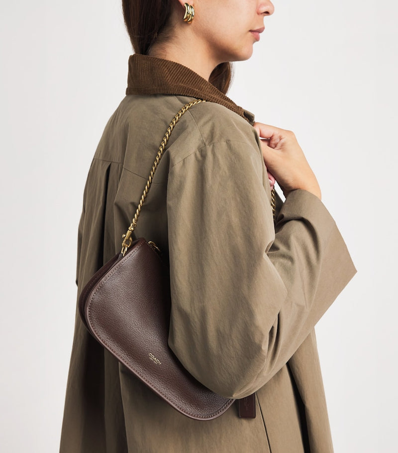 Coach Waverly shoulder bag leather gold hardware, UK version