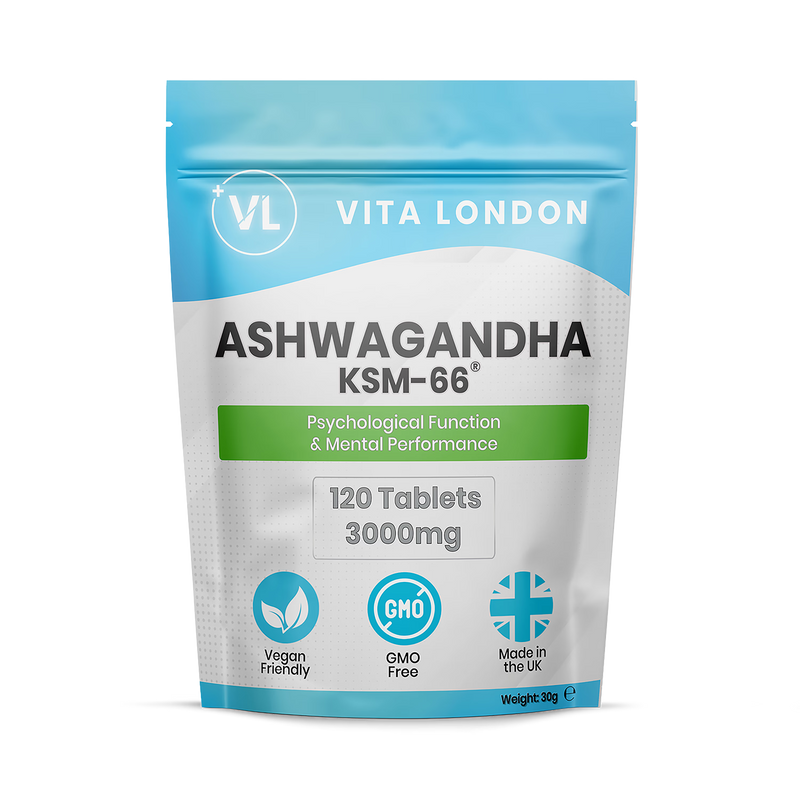 Vita London Ashwagandha KSM-66 high strength tablets 3000mg, UK version
