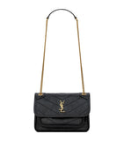 Saint Laurent Mini Niki shoulder bag with YSL monogram, imported from the UK