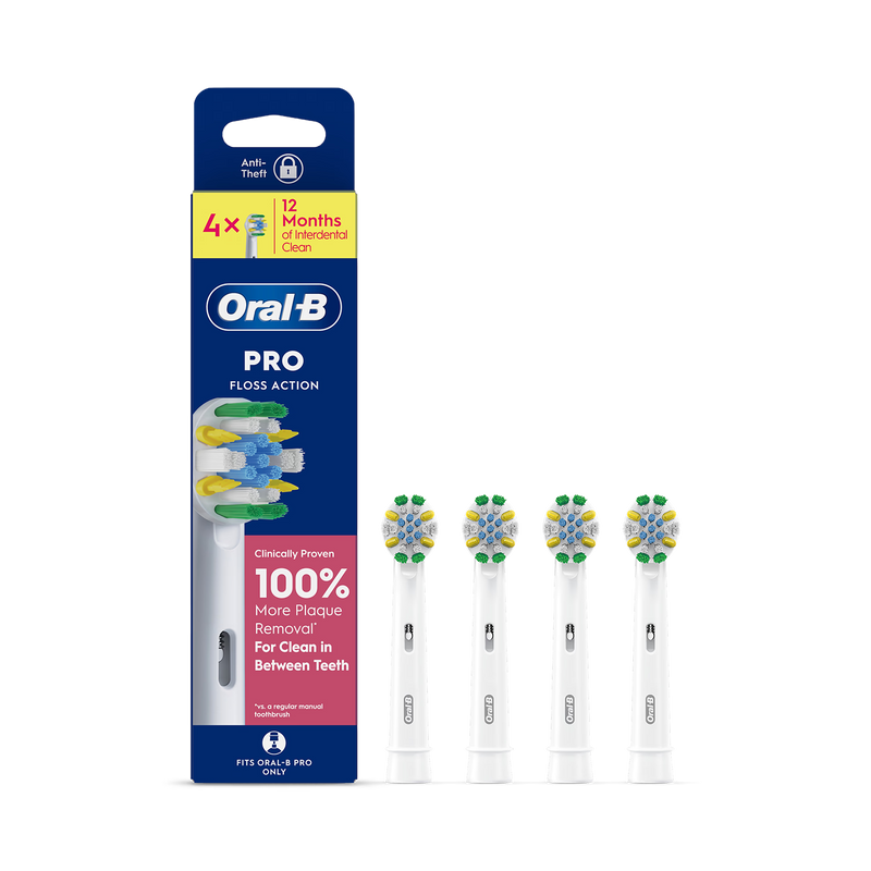 Oral-B Pro Floss Action toothbrush heads 4 count - British product