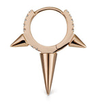 Maria Tash faceted triple spike hoop earring 8mm, UK version