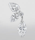 Maria Tash Grand Marquise Pear Diamond Echo earring 10.5mm Direction B, UK version