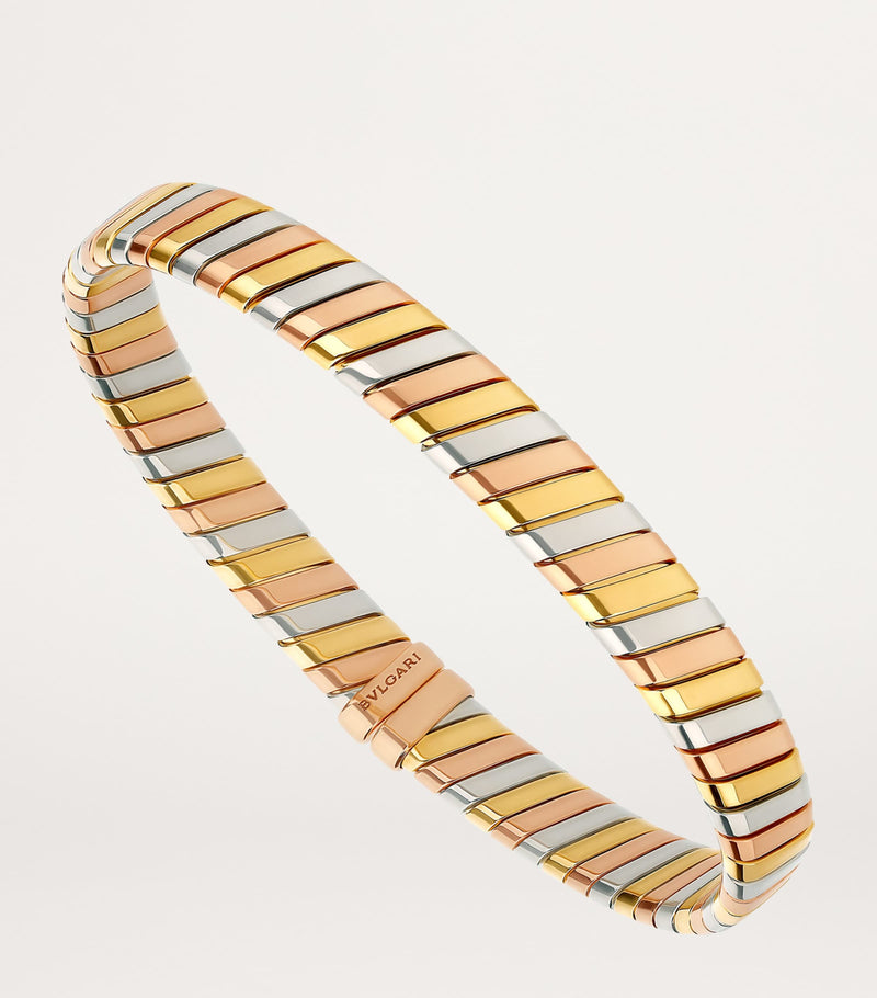 Bvlgari Tubogas bangle yellow rose white gold (British brand)