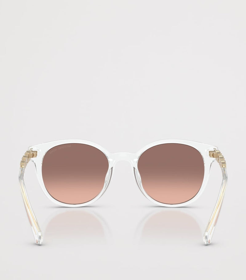 Michael Kors Pienza round sunglasses with gold-tone accents - British product