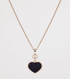 Chopard rose gold Happy Hearts pendant necklace with diamonds and aventurine (British brand)