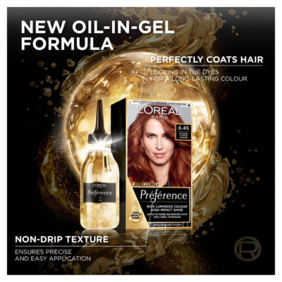 L'Oreal hair colour Intense Copper Auburn, UK version