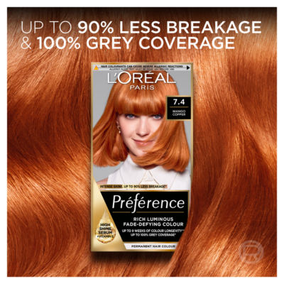 L'Oreal Preference Mango Copper permanent hair colour, UK version