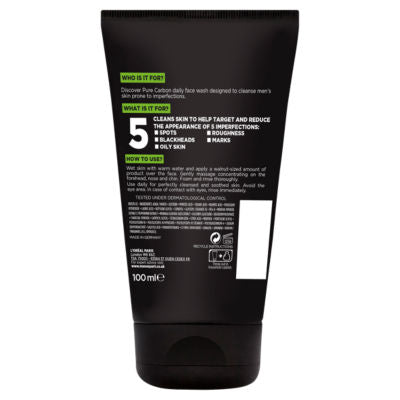 L'Oreal Pure Carbon face wash 100ml, UK version