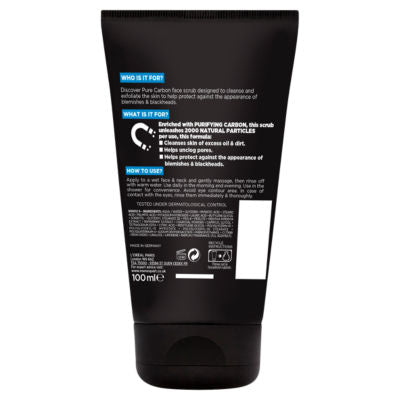 L'Oreal Men Expert Pure Carbon face scrub 100ml, UK version