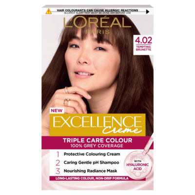 ASDA L'Oreal Excellence Crème 4.02 Tempting Brunette Permanent Hair Dye- Buy online at McGrocer