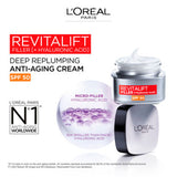 L'Oreal Paris day cream with SPF50 and Hyaluronic Acid 50ml, UK version