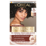 L'Oreal Excellence Nudes 1U Black permanent hair colour - British product