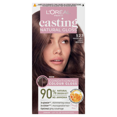ASDA L'Oreal Paris Casting Natural Gloss Semi Permanent Hair Dye No Amonia Brown Caramel 5.23- Buy online at McGrocer