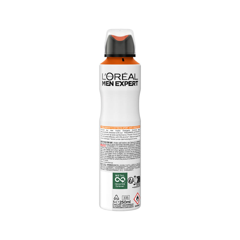 L'Oréal Men Expert Hydra Energetic Extreme Sport anti-perspirant deodorant spray 250ml, UK version