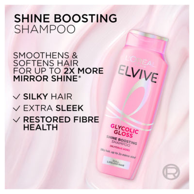 L'Oréal Paris Glycolic Gloss Shampoo 250ml, imported from the UK