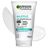 ASDA Garnier Pure Active 3in1 Clay Mask-Wash-Scrub for Oily Skin 150ml- Buy online at McGrocer
