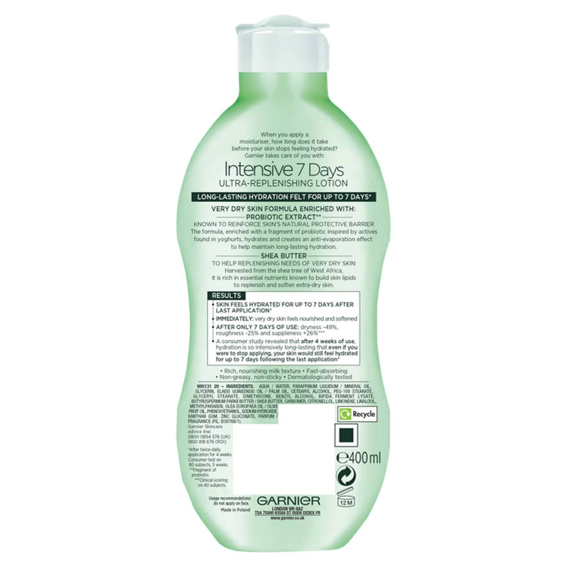 Garnier shea butter body lotion 400ml, imported from the UK