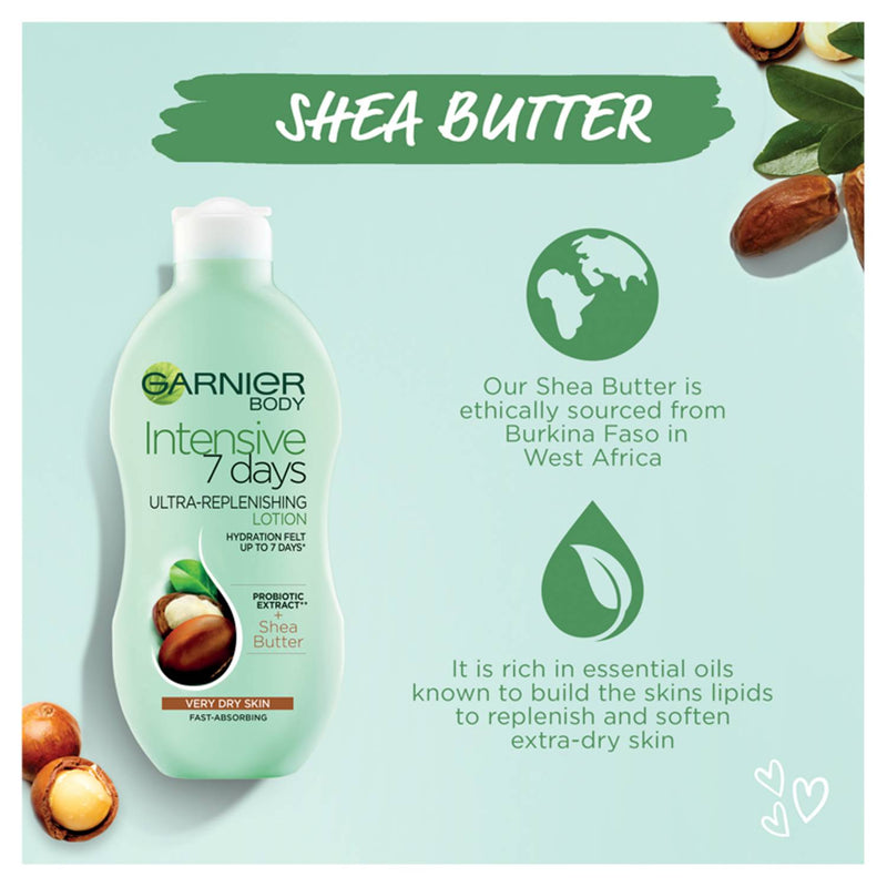 Garnier shea butter body lotion 400ml, imported from the UK