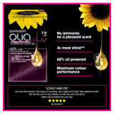 Garnier Olia 3.16 Deep Violet permanent hair dye, UK version