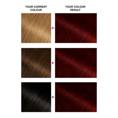 Garnier Olia 3.6 Deep Cherry Red permanent hair dye (British brand)