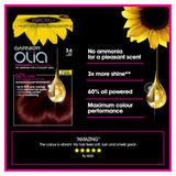 Garnier Olia 3.6 Deep Cherry Red permanent hair dye (British brand)