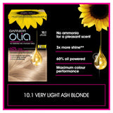Garnier Olia 10.1 ash blonde hair dye, UK version